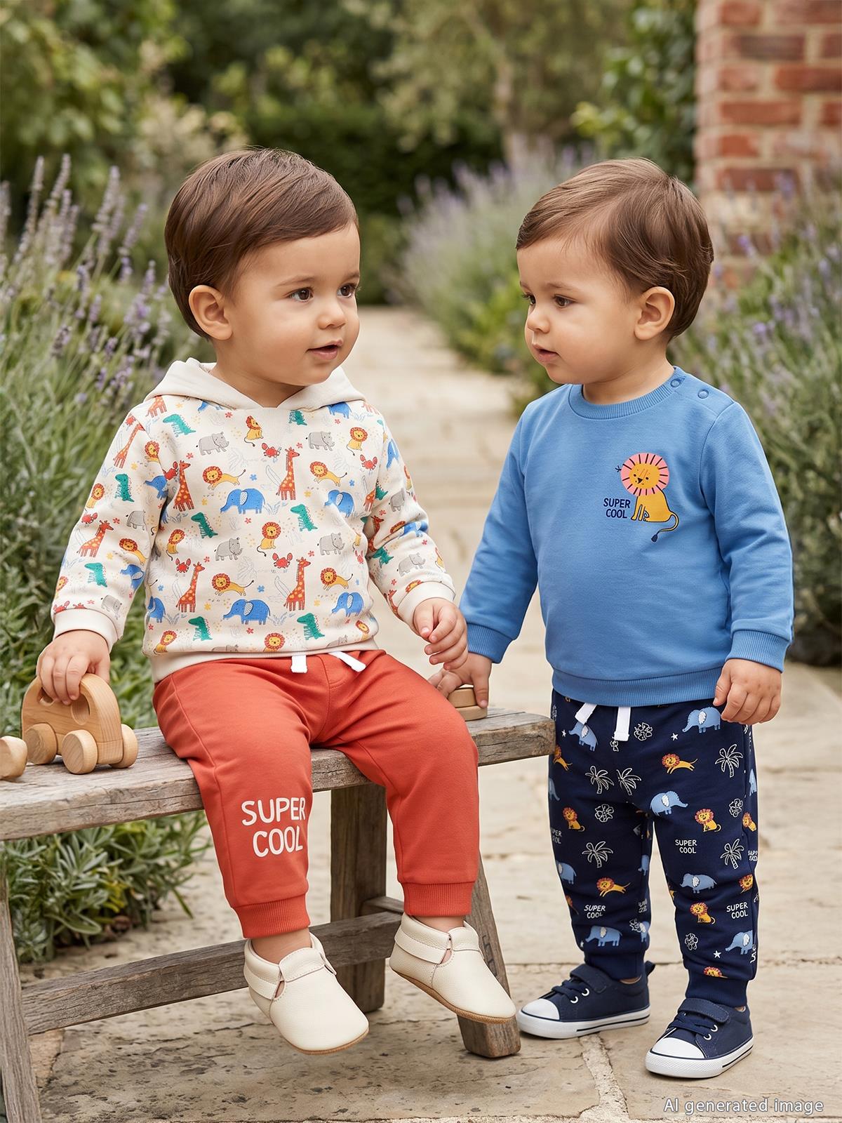 Civil Baby Safari Baskılı 2'li Set 6-18 Ay Takım