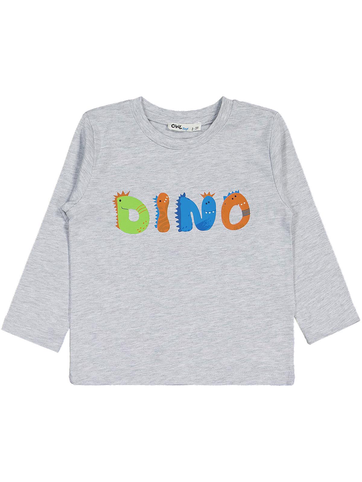 Civil Boys Dıno Baskılı 3'lü Set 2-4 Yaş Sweatshirt