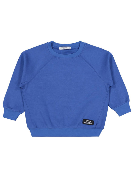 Pierre Cardin Armalı Sweatshirt | Çelik İnterlok Uzun Kol | Okul Kreş ve Günlük Kullanım - Mavi