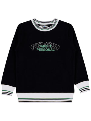 Civil Boys Foreyer Baskılı 10-13 Yaş Sweatshirt - Siyah