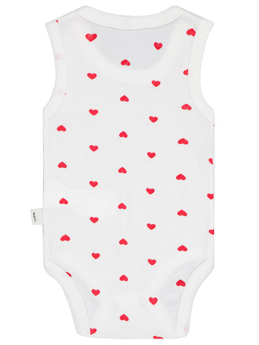 Civil Baby Kalp Baskılı 1-36 Ay Çıtçıtlı Badi - Ekru