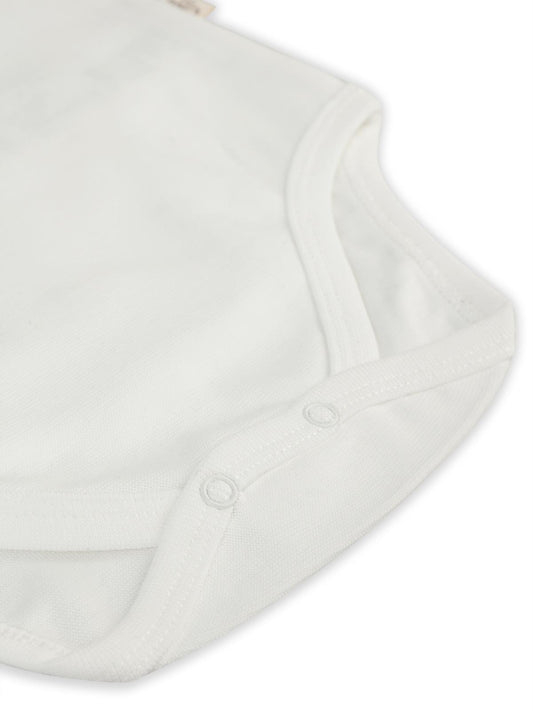 Civil Baby 5'li Organik Çıtçıtlı Badi Seti | Pamuklu Kolsuz | Ribana Bebek Atlet - Ekru