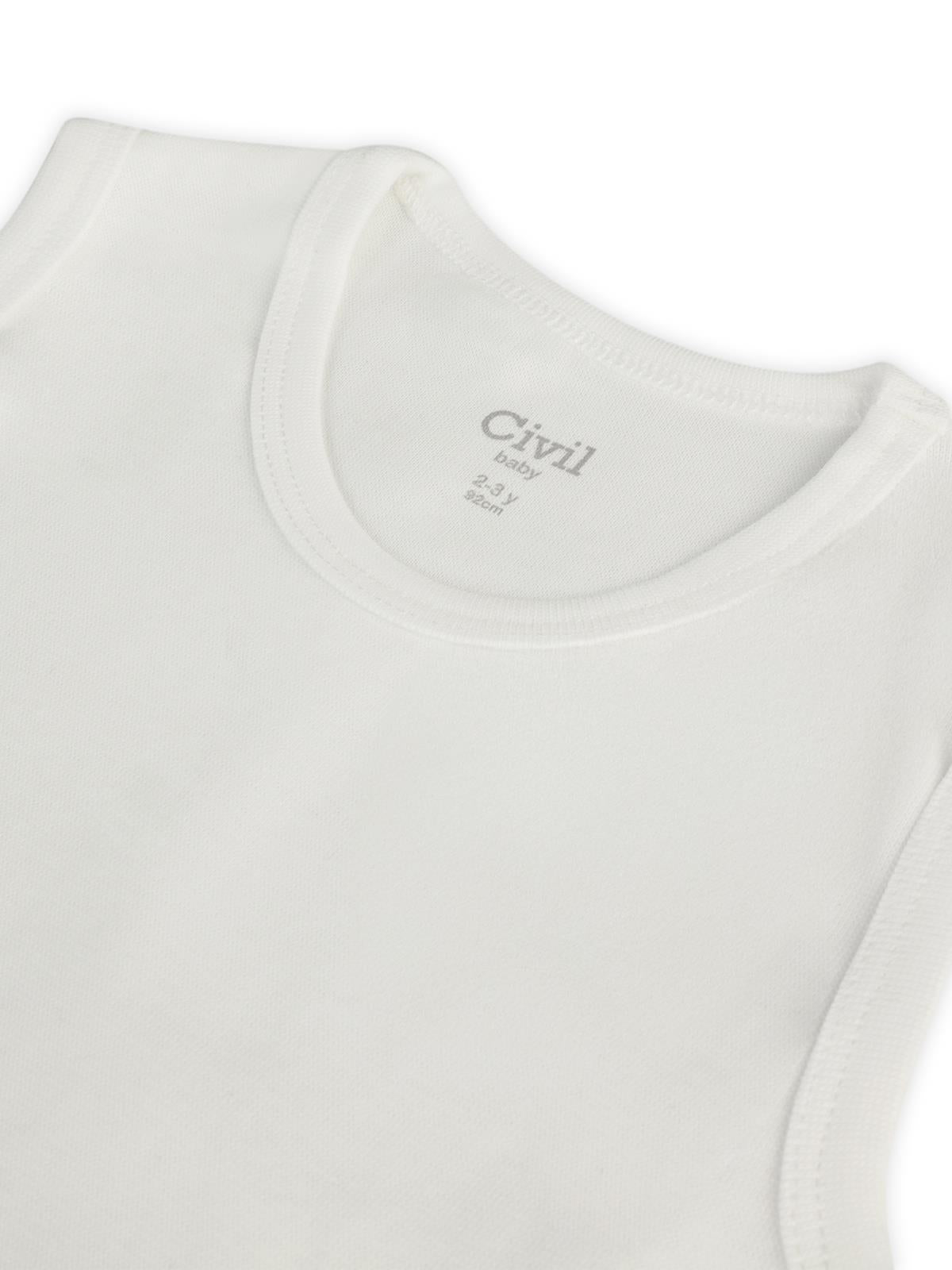 Civil Baby 5 li Organik Sıfır Kol 0-36 Ay Çıtçıtlı Badi - Bej