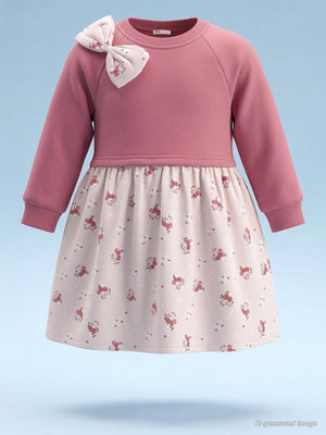 Civil Girls Çiçek Desenli 2-5 Yaş Elbise - Pembe