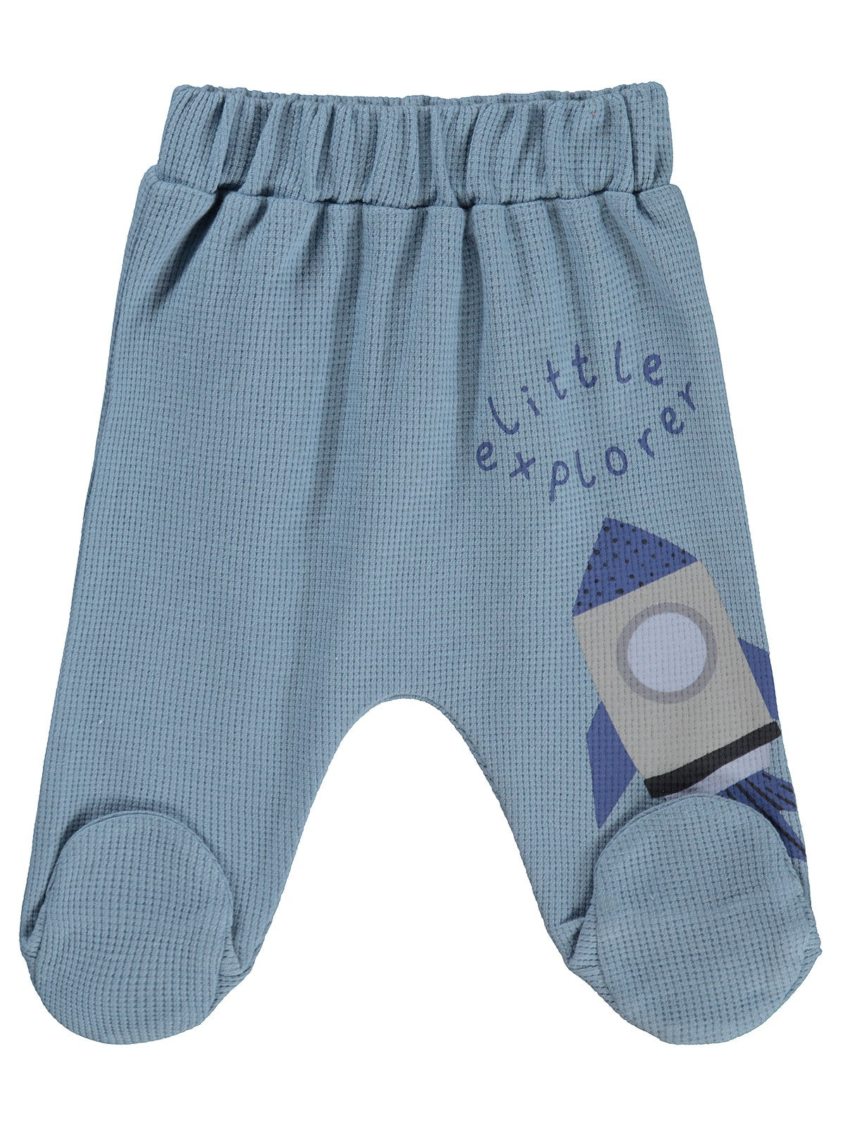 Civil Baby Roket Baskılı 1-9 AY Tek Alt Bebe - Mavi