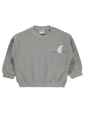 Civil Baby Cep Hilal Baskılı 6-18 Ay Sweatshirt - Gri