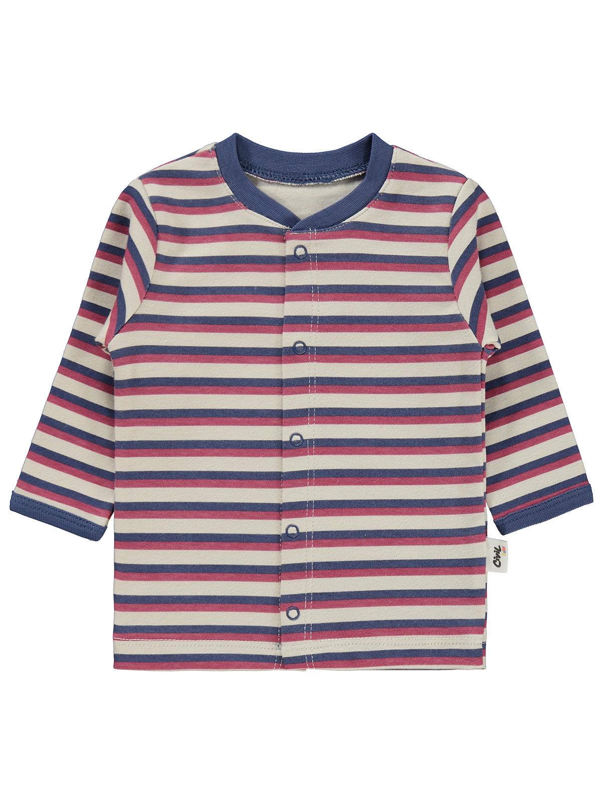 Civil Baby Çizgi Empirme 1-9 Ay Pijama Takımı - Bej