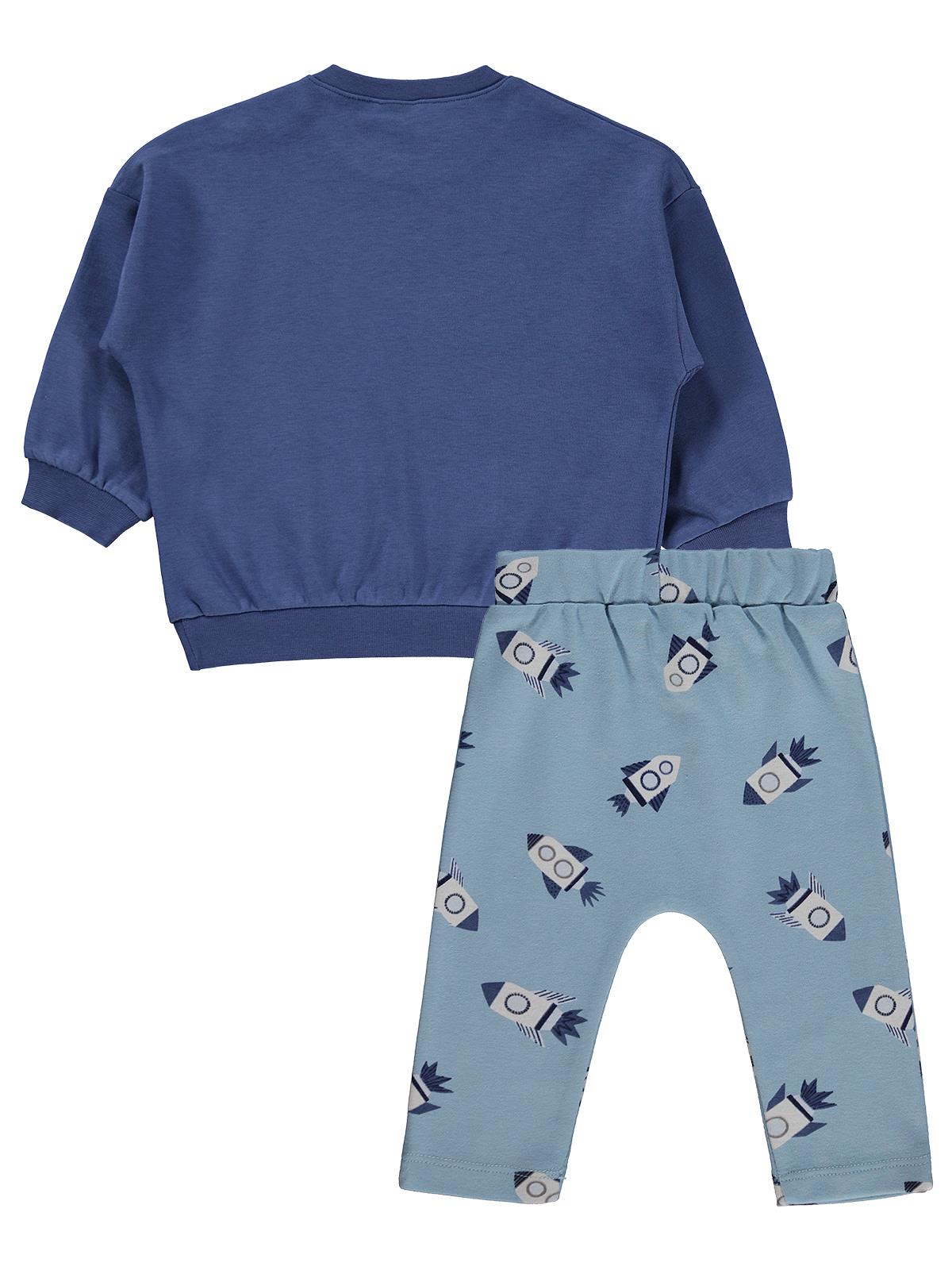 Civil Baby Gezgen Baskı 6-18 Ay Takım - Mavi