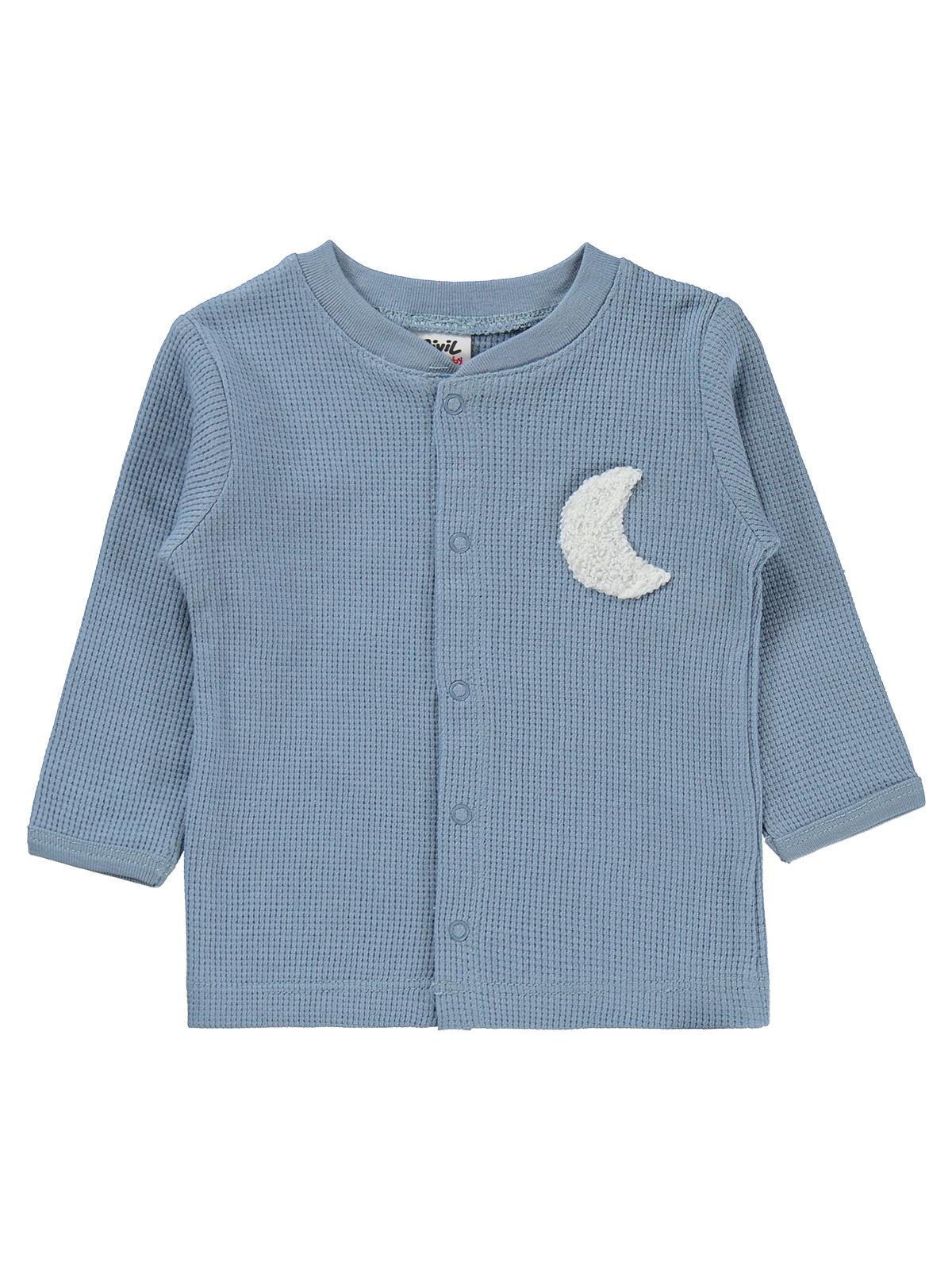 Civil Baby Hilal Baskılı 1-9 Ay Pijama Takımı - Mavi