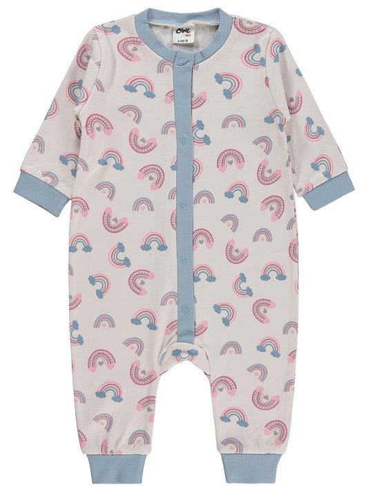 Civil Baby Gökkuşağı Empirme 6-18 Ay Tulum - Pembe