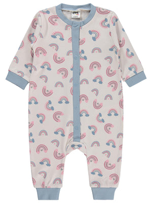 Civil Baby Gökkuşağı Empirme 6-18 Ay Tulum - Pembe