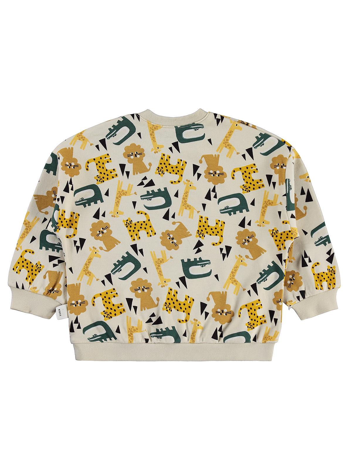 Civil Baby Hayvanlar Empirme 6-18 Ay Sweatshirt - Bej