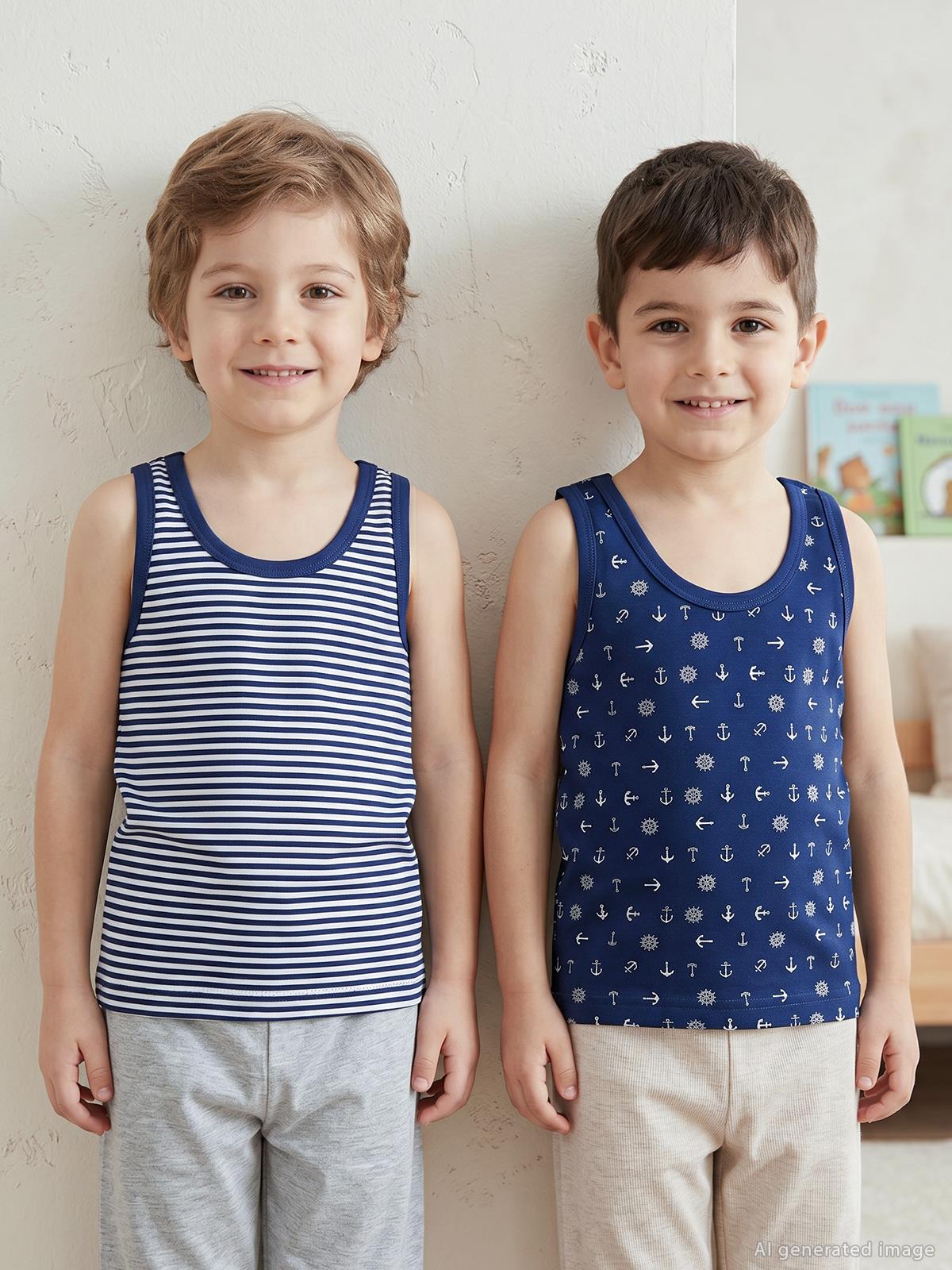 Civil Boys Sailor 2-10 Yaş Erkek Çocuk 2'li Atlet