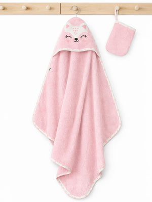 Civil Baby Ceylan Nakışlı Bambu Havlu - Pembe