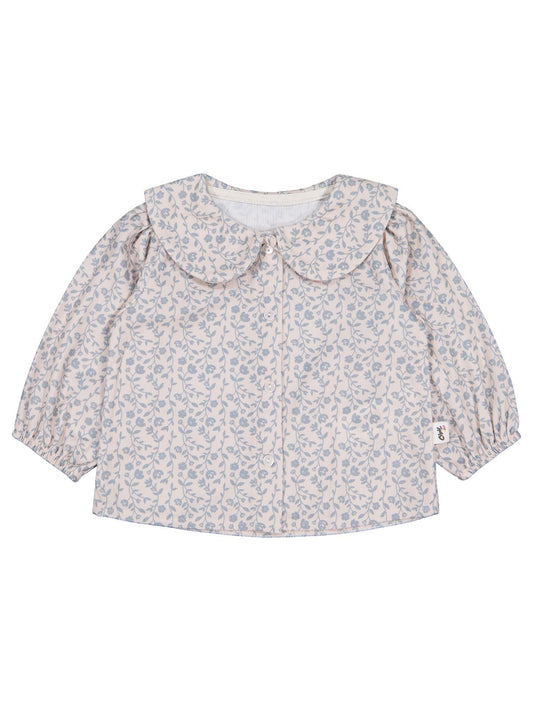 Civil Baby Çiçek Baskılı 6-18 Ay Gömlek - Mavi