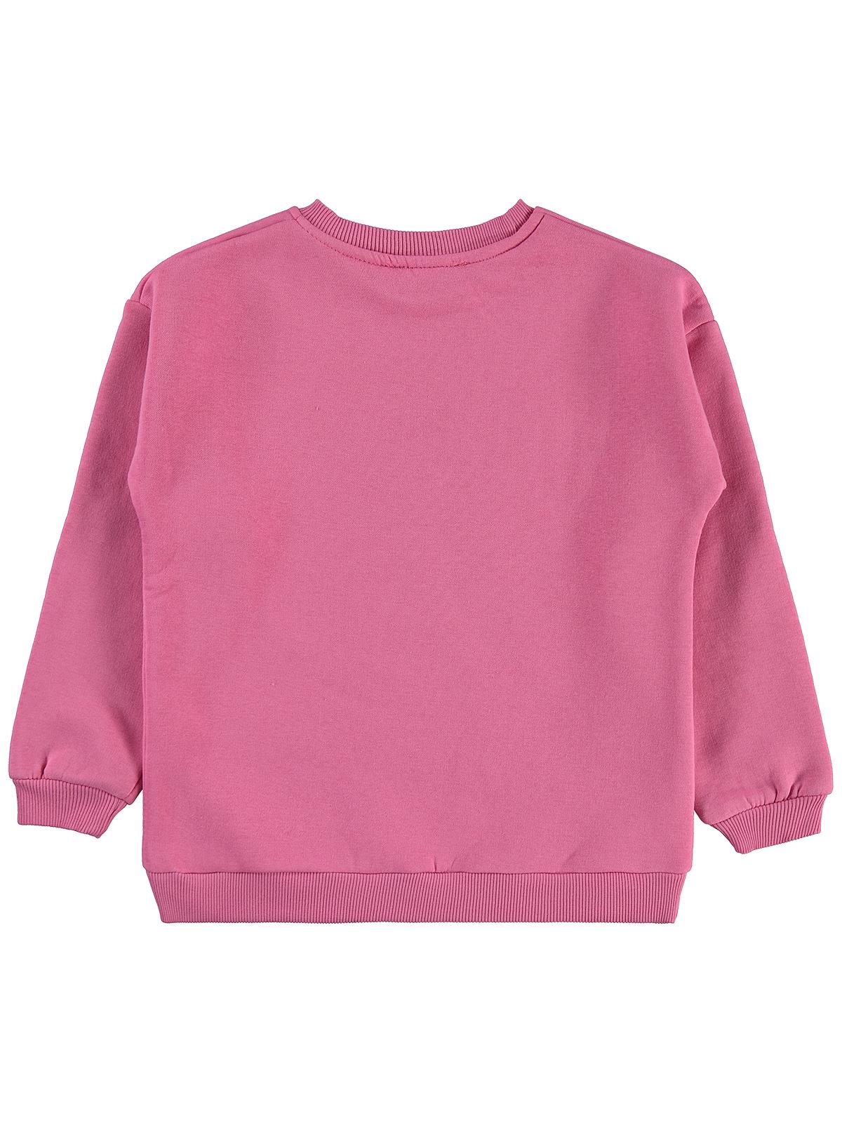 Civil Girls Cute Baskılı 6-9 Yaş Sweatshirt - Pembe