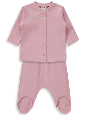 Civil Baby Düz 1-6 Ay Pijama Takımı - Pembe