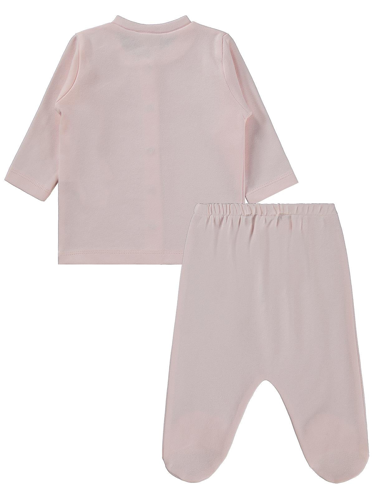 Civil Baby Düz 1-6 Ay Pijama Takımı - Pudra