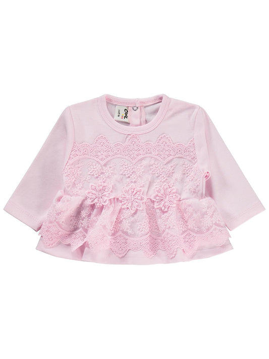 Civil Baby Fırfır Tüllü 3-12 Ay Takım - Pembe