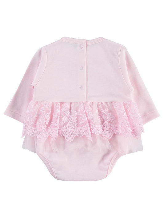 Civil Baby Fırfır Tüllü 3-12 Ay Çıtçıtlı Badi - Pembe