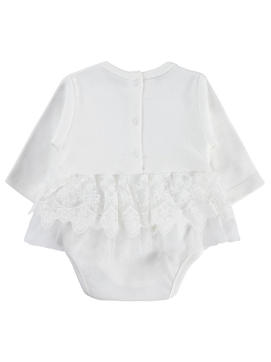 Civil Baby Fırfır Tüllü 3-12 Ay Çıtçıtlı Badi - Pembe