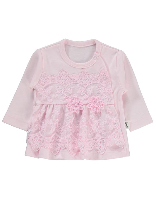 Civil Baby Fırfır Tüllü 1-9 Ay Pijama Takımı - Pembe