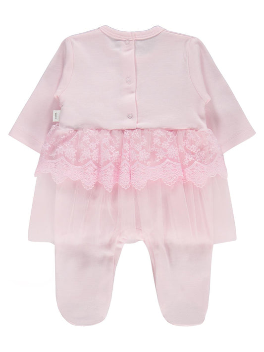 Civil Baby Fırfır Tüllü 1-9 Ay Tulum - Pembe