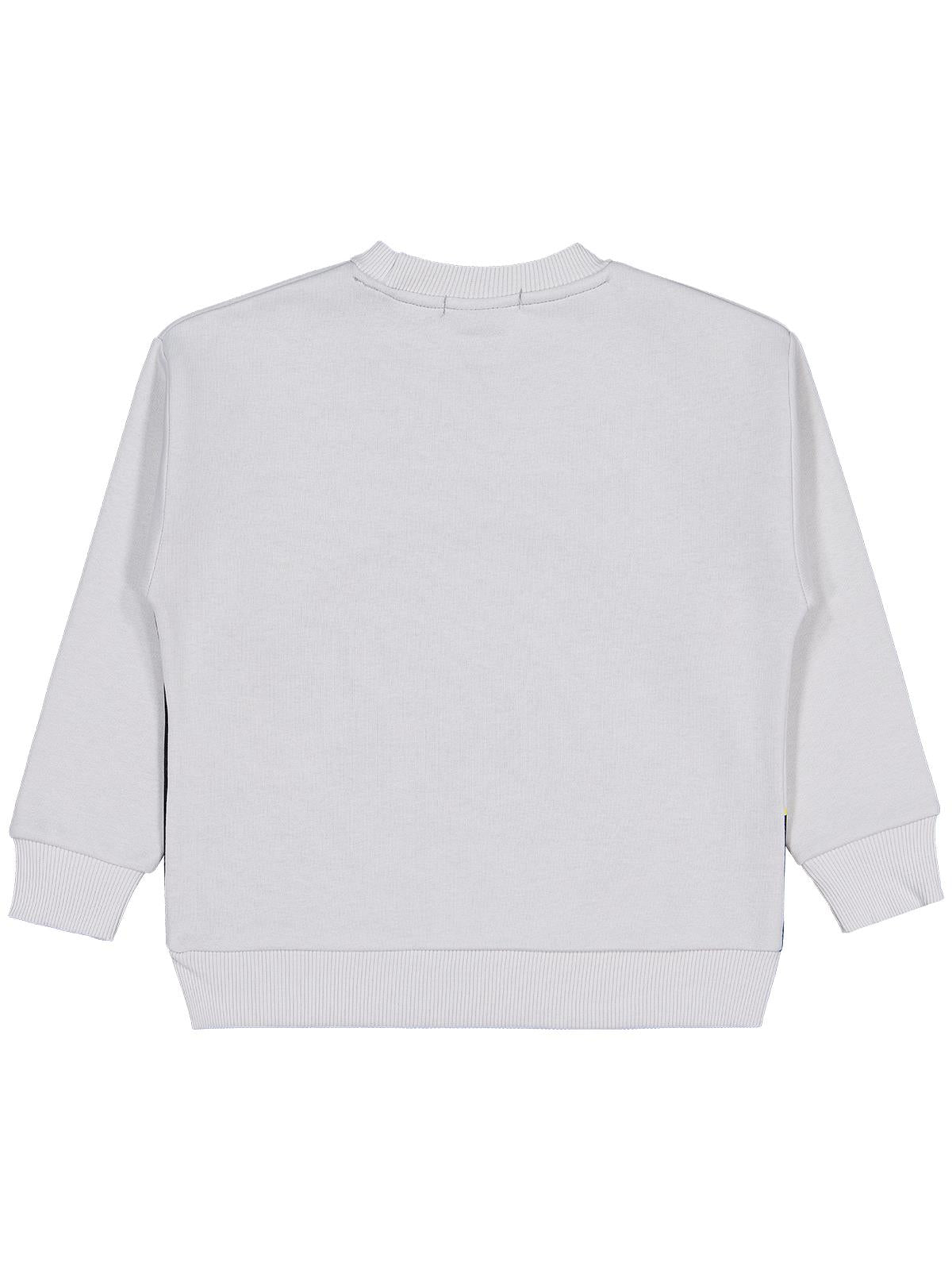Batman Baskılı Sweatshirt | 3 İp Uzun Kol Bisiklet Yaka Baskılı | Okul Kreş ve Günlük Kullanım - Gri
