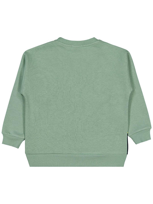 Batman Baskılı Sweatshirt | 3 İp Uzun Kol Bisiklet Yaka Baskılı | Okul Kreş ve Günlük Kullanım - Yeşil