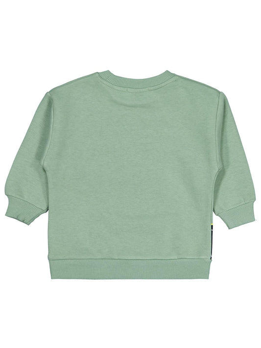 Batman Baskılı Sweatshirt | 3 İp Uzun Kol Bisiklet Yaka Baskılı | Okul Kreş ve Günlük Kullanım - Yeşil