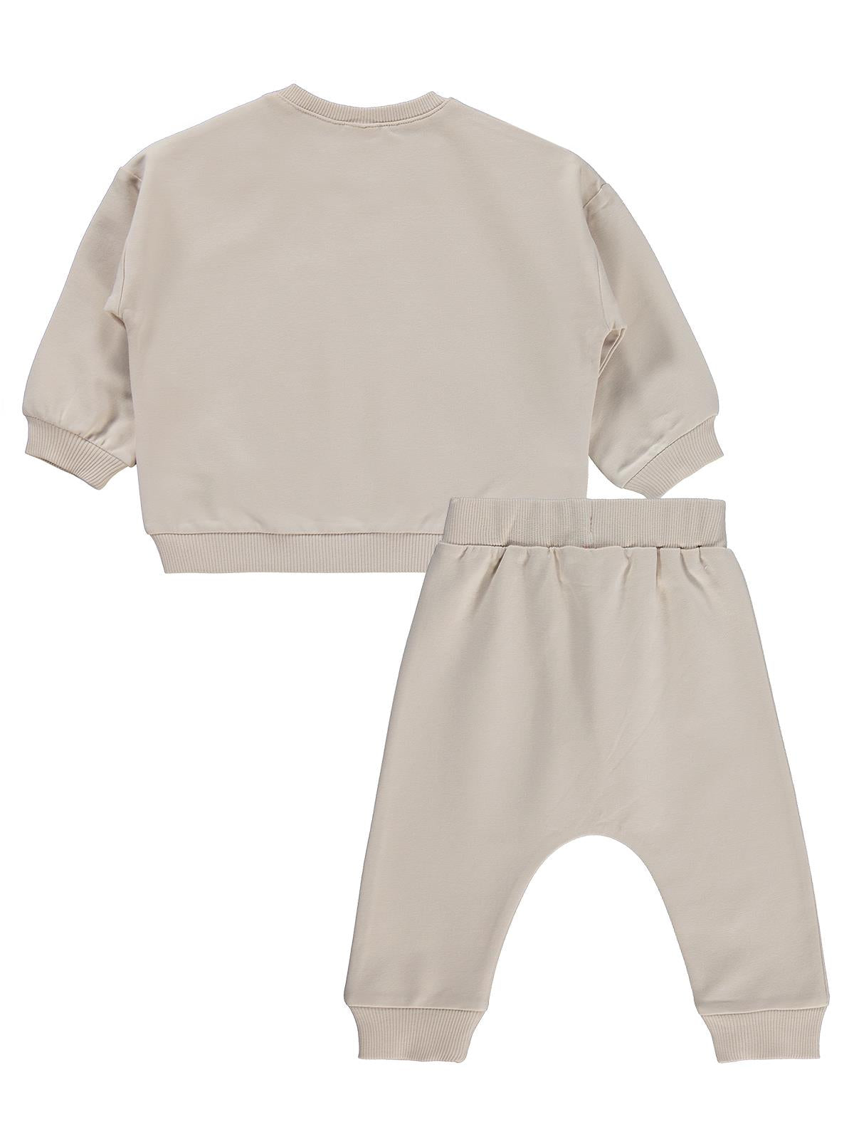 Civil Baby Araba Baskılı 6-18 Ay Takım - Bej