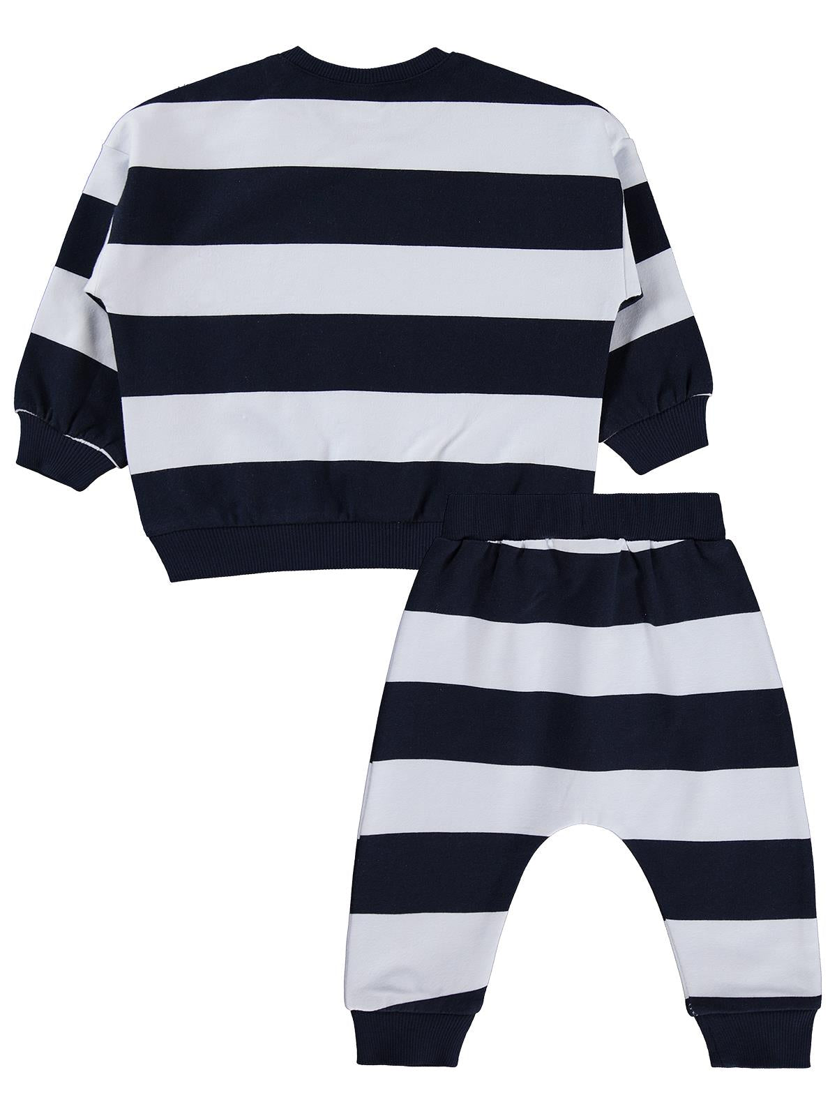Civil Baby Çapa Baskılı 6-18 Ay Takım - Lacivert