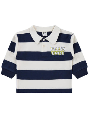 Civil Baby Çizgili 6-18 Ay Sweatshirt - Lacivert
