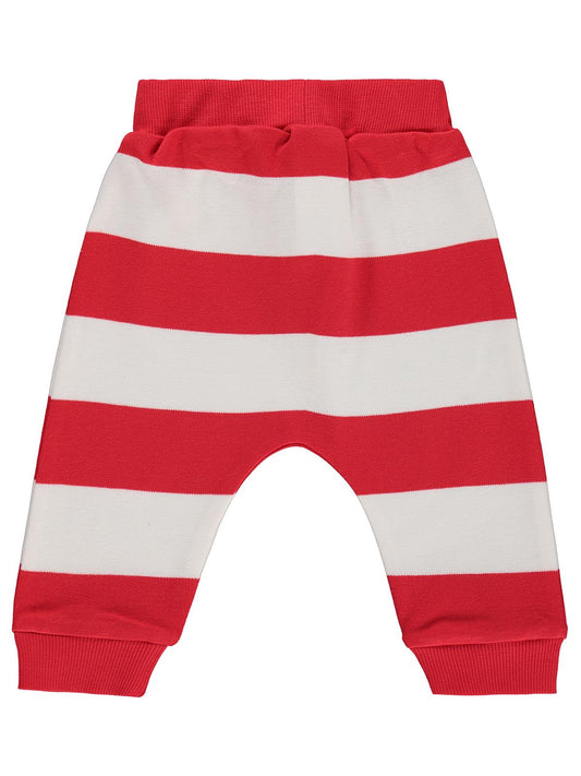 Civil Baby Çizgili 6-18 Ay Eşofman Altı - Kırmızı