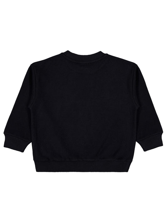 Civil Boys Erkek Çocuk Basic Selanik Sweatshirt | Selanik Uzun Kol | Okul Kreş ve Günlük Kullanım - Siyah