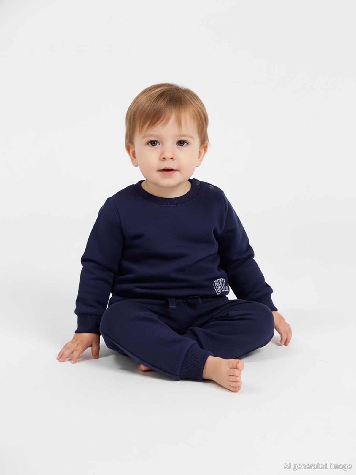 Civil Baby Cvl Nakışlı 6-18 Ay Takım - Lacivert