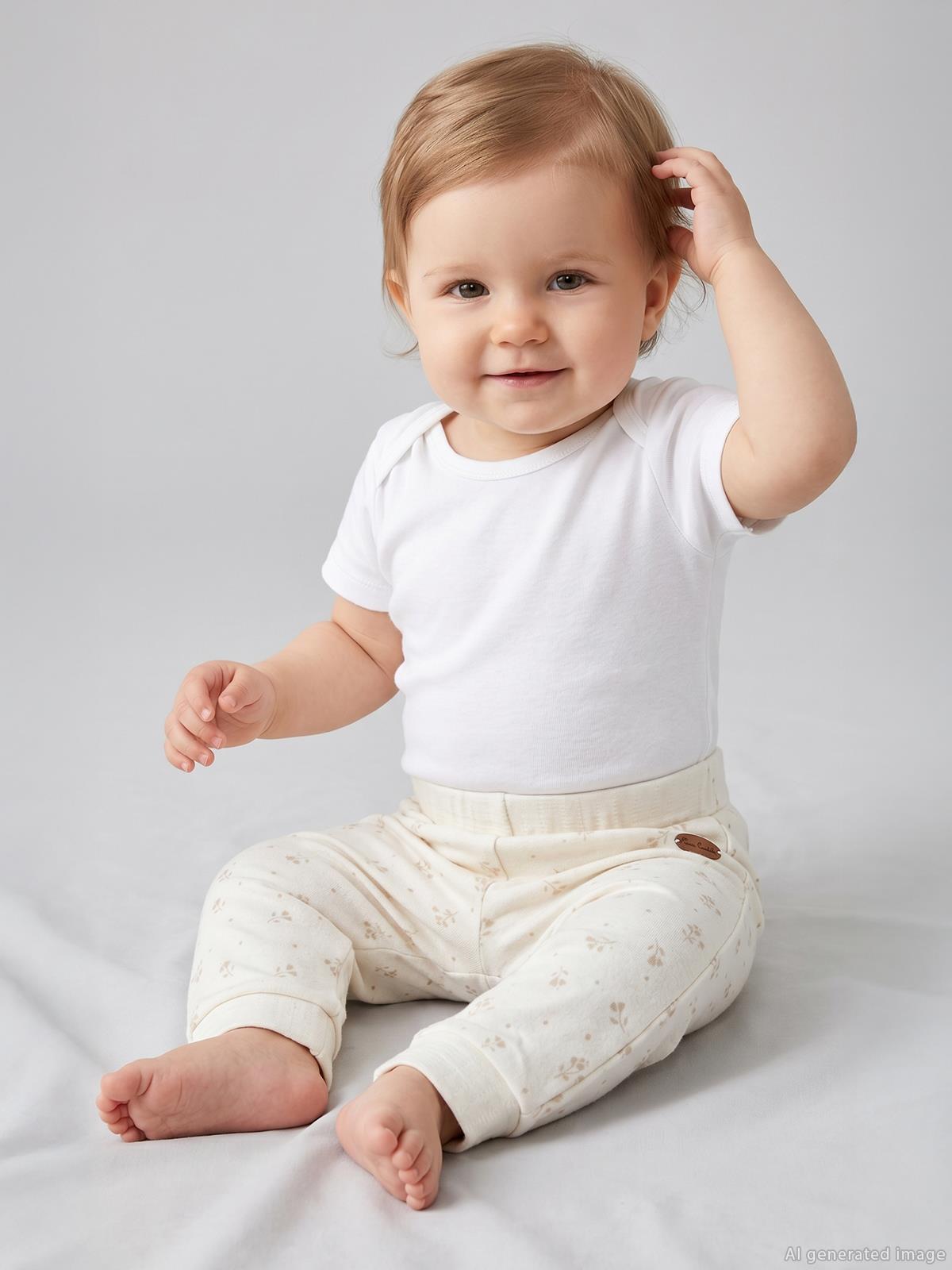 Pierre Cardin Çiçek Empirme 3-12 Ay Tek Alt Bebe - Ekru