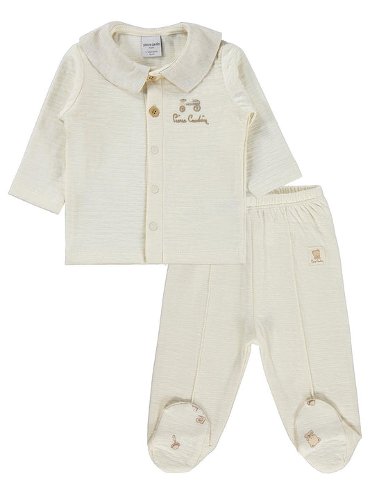 Pierre Cardin Retro Toyz Baskılı 1-9 Ay Pijama Takımı - Ekru