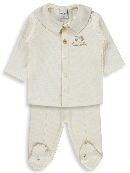 Pierre Cardin Retro Toyz Baskılı 1-9 Ay Pijama Takımı - Ekru