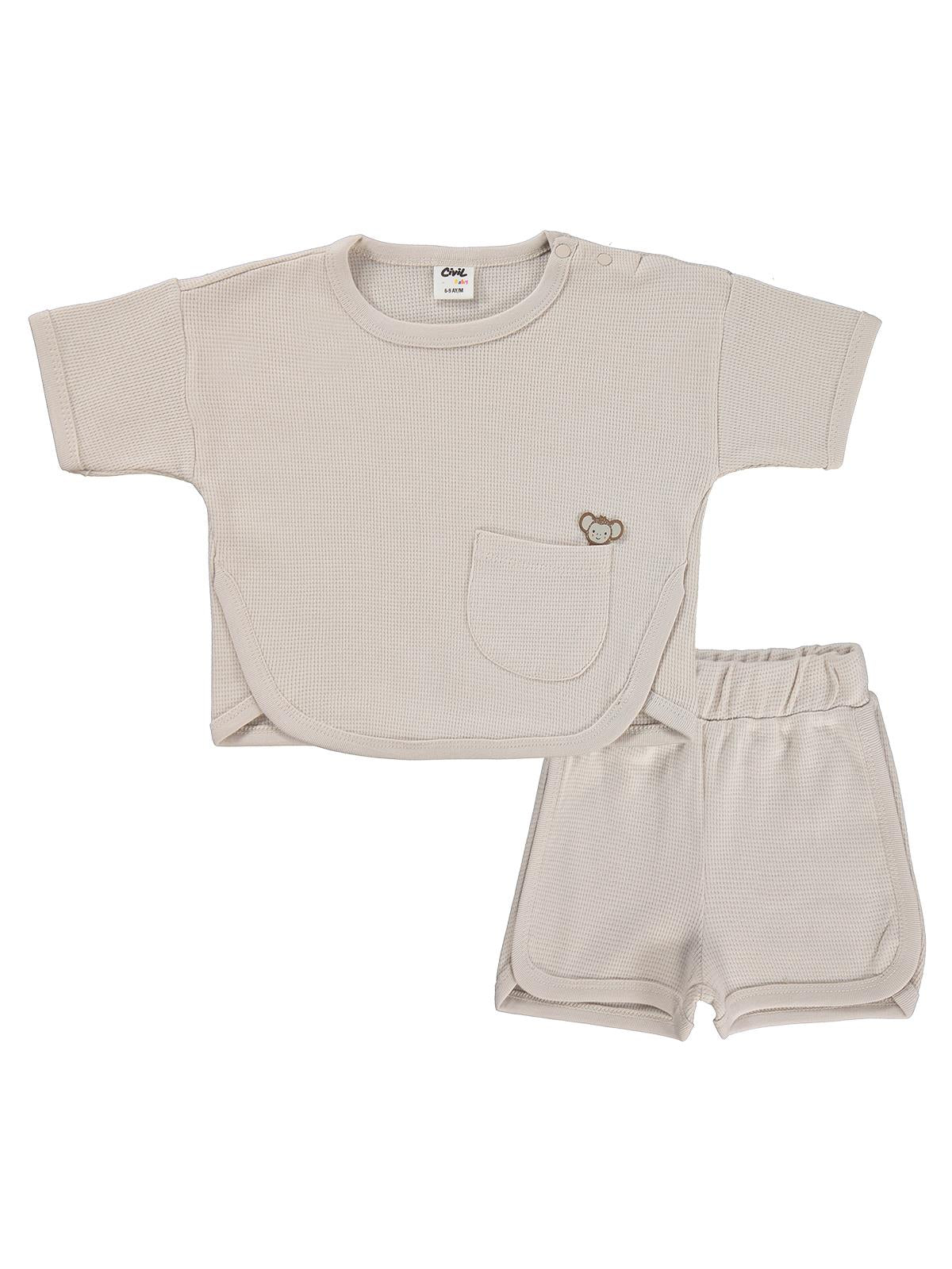Civil Baby Cepli Basic 6-18 Ay Takım - Bej