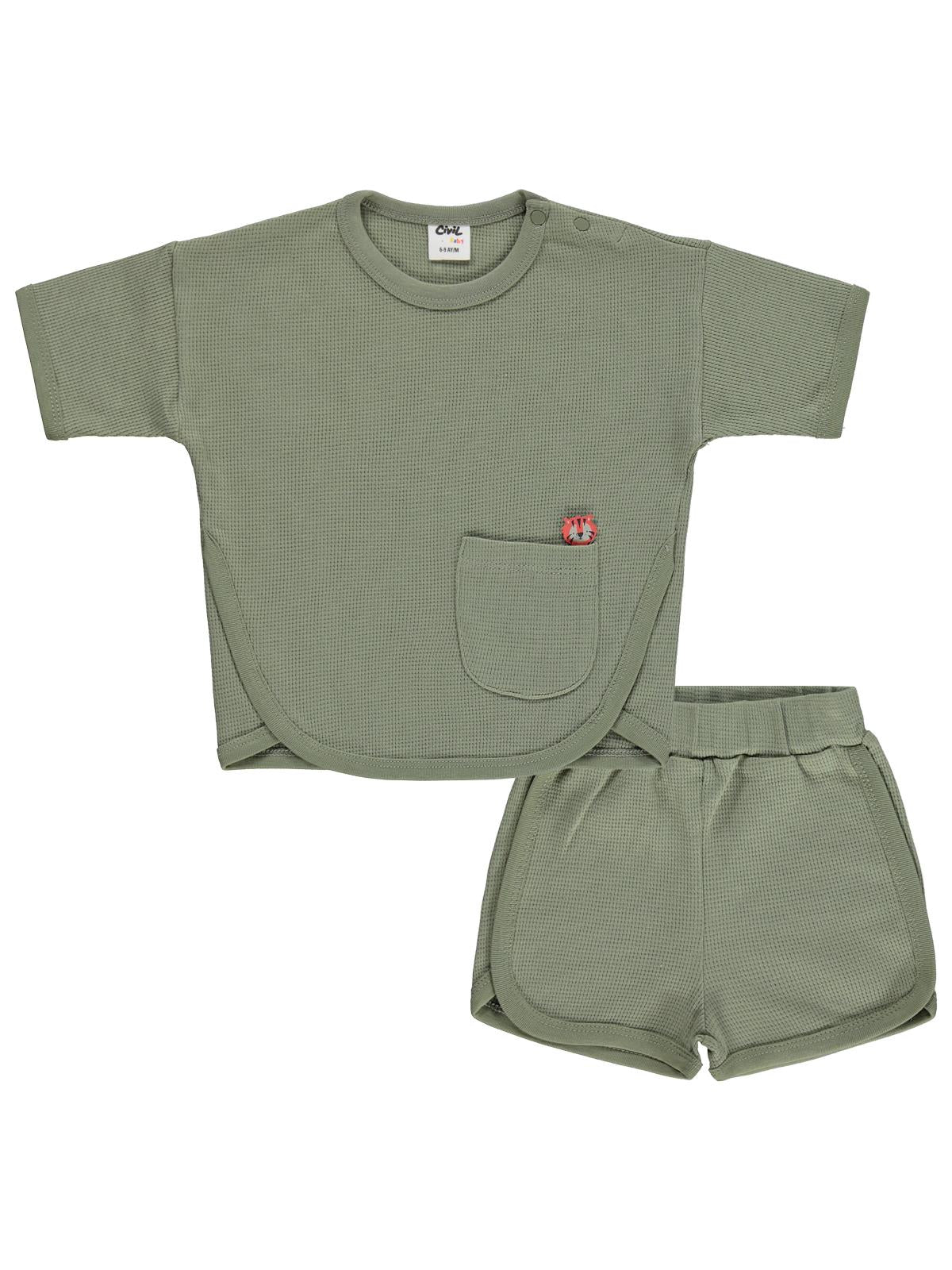 Civil Baby Cepli Basic 6-18 Ay Takım - Haki