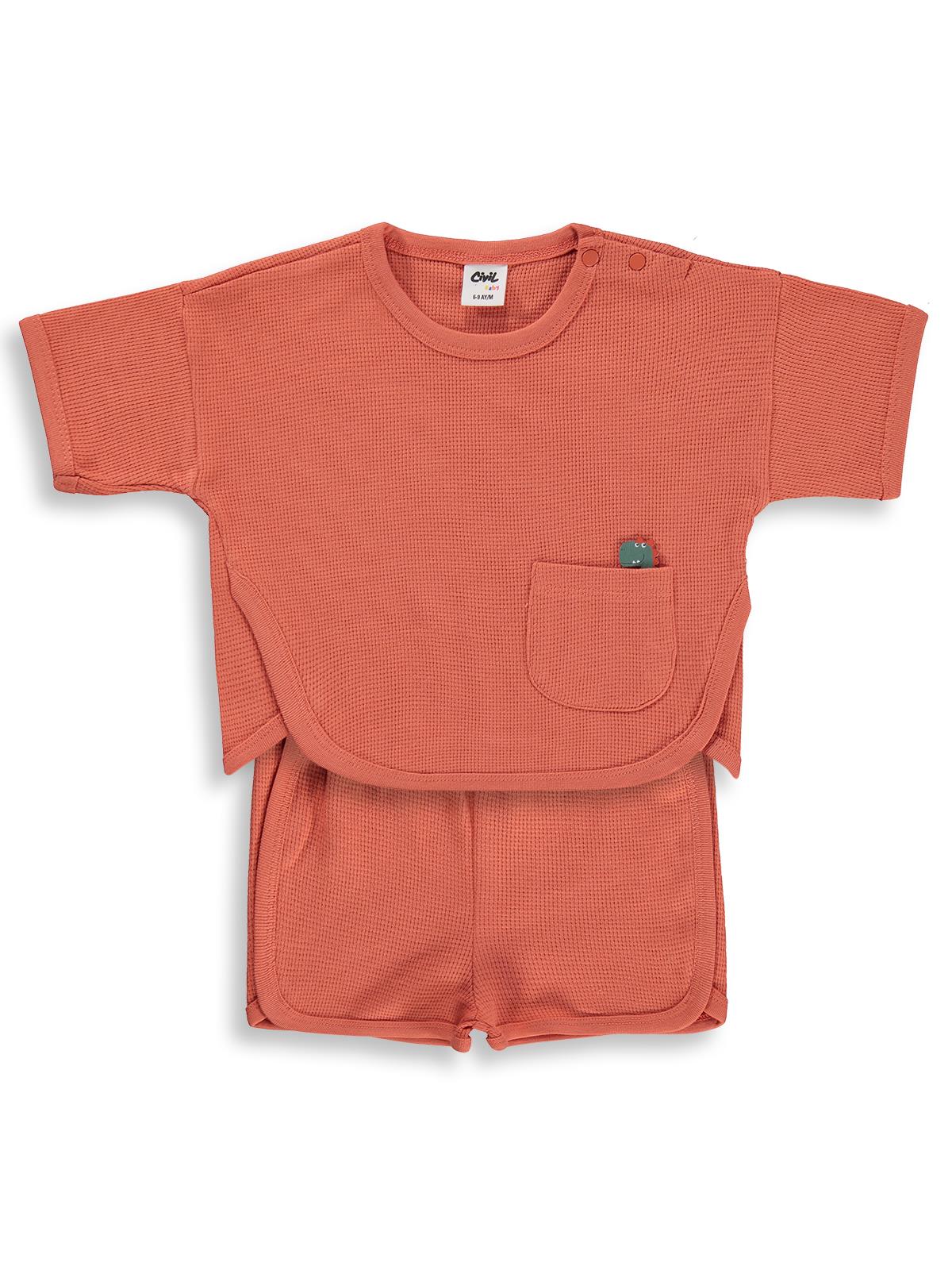 Civil Baby Cepli Basic 6-18 Ay Takım - Turuncu