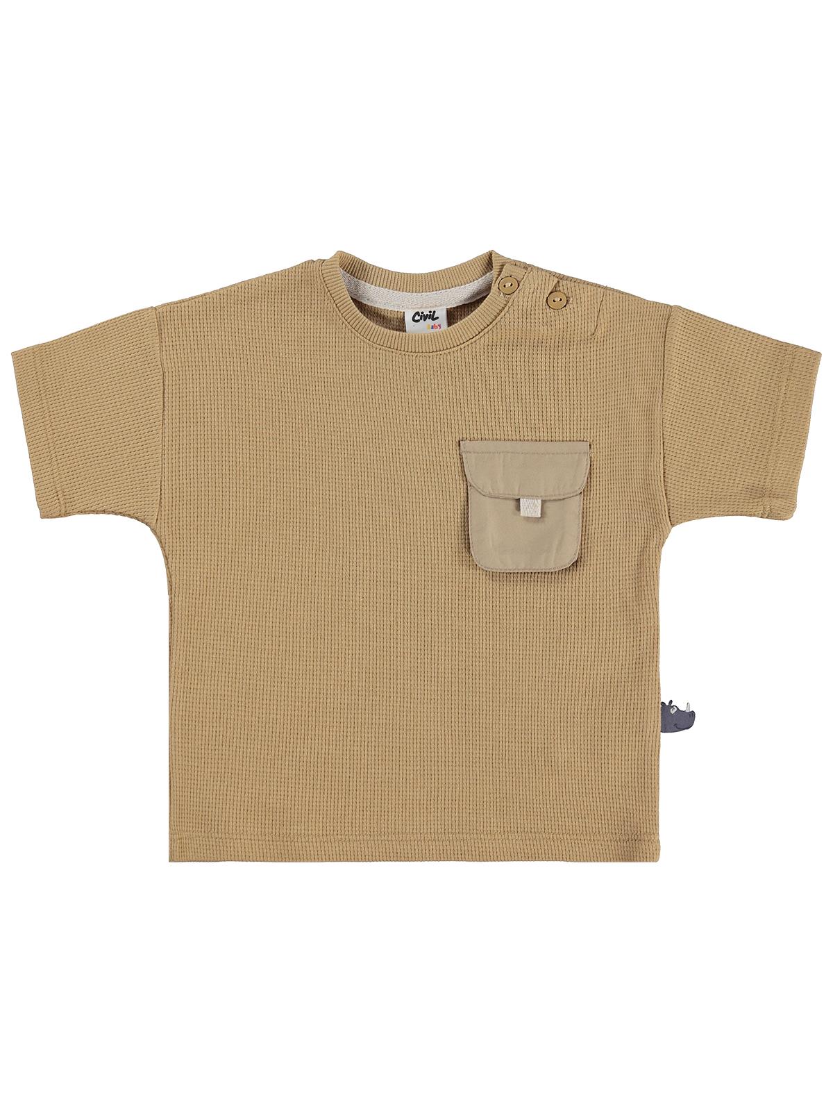 Civil Baby Cepli Basic 6-18 Ay Tişört - Kahverengi