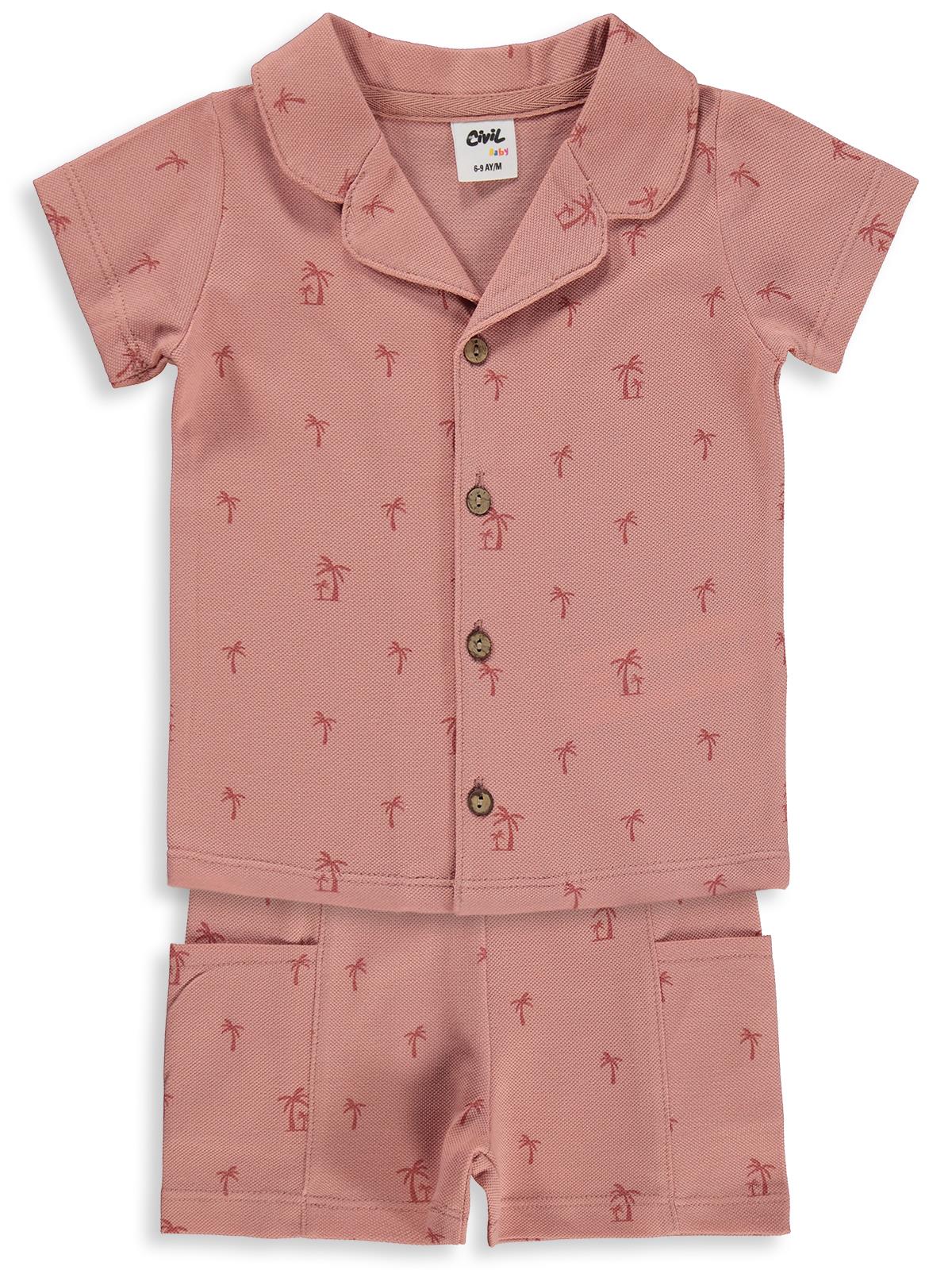 Civil Baby Palmiye Empirmeli 6-18 Ay Takım - Turuncu
