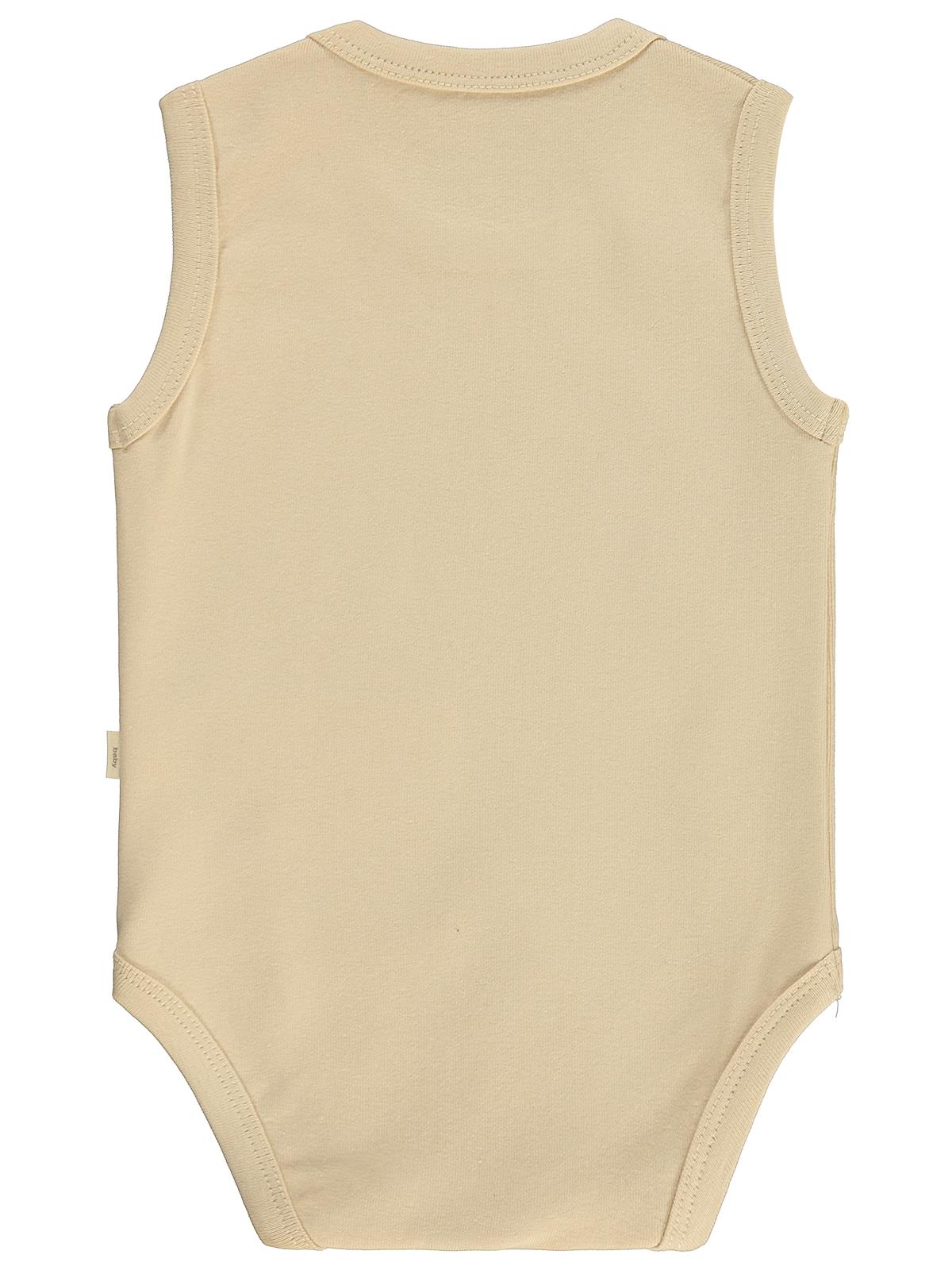 Civil Baby Düz Renkli 3-36 Ay Çıtçıtlı Badi - Bej