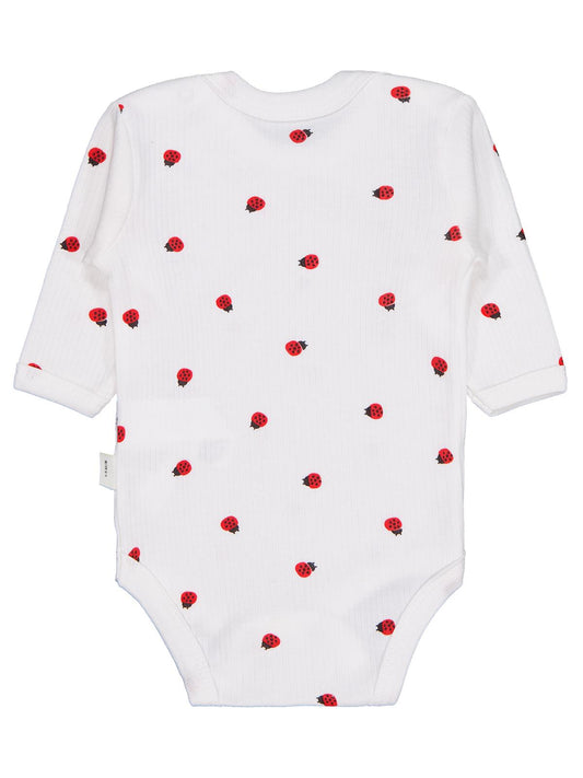 Civil Baby Uğur Böceği Empirme 0-48 Ay Çıtçıtlı Badi - Ekru