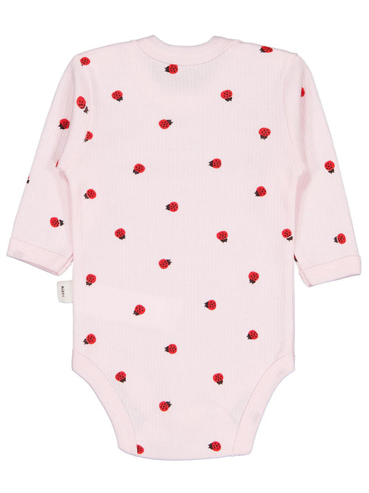 Civil Baby Uğur Böceği Empirme 0-48 Ay Çıtçıtlı Badi - Pembe