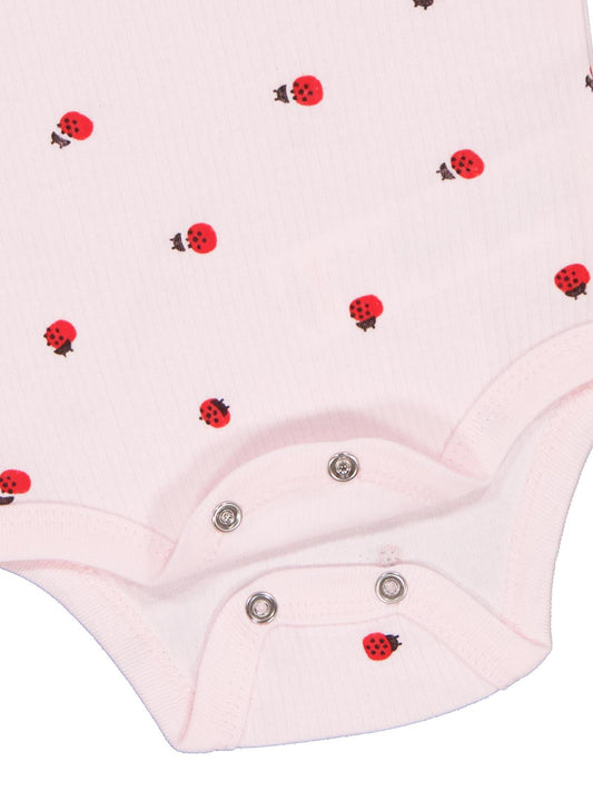 Civil Baby Uğur Böceği Empirme 0-48 Ay Çıtçıtlı Badi - Pembe