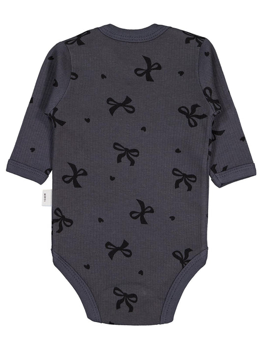 Civil Baby Fiyonk Empirme 1-36 Ay Çıtçıtlı Badi - Gri