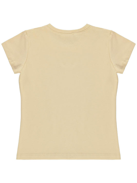 Civil Girls Basic 10-13 Yaş Tişört - Bej